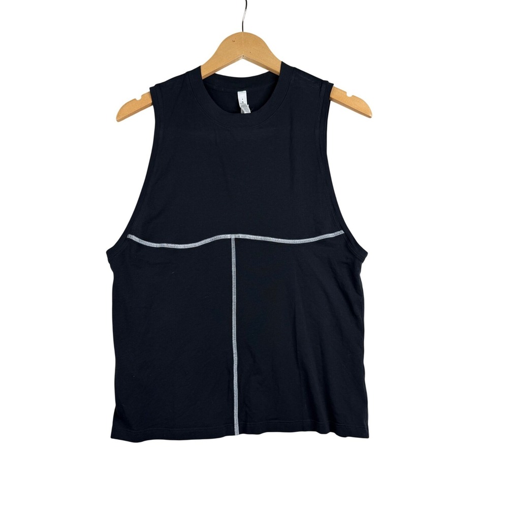 Lululemon LA All Yours Muscle Tank Top size 4 Black/White